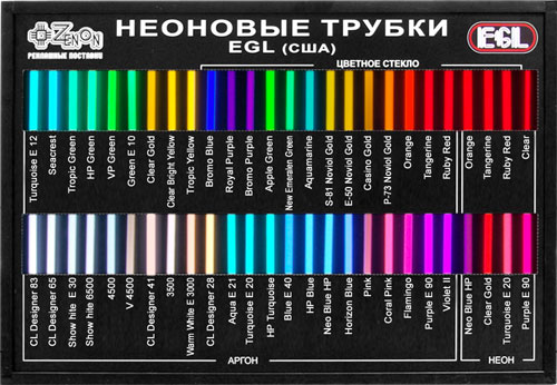 Карта цветов EGL